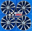 R585DBS EXCHANGE SERVICE - BMW 2 SERIES TOURER 4x18" GENUINE STYLE 485 SATIN BLACK DIAMOND CUT ALLOY WHEELS