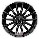 R412BGD EXCHANGE SERVICE - MERCEDES A B CLASS CLA 4x18" GENUINE AMG GLOSS BLACK DIAMOND RIM ALLOY WHEELS