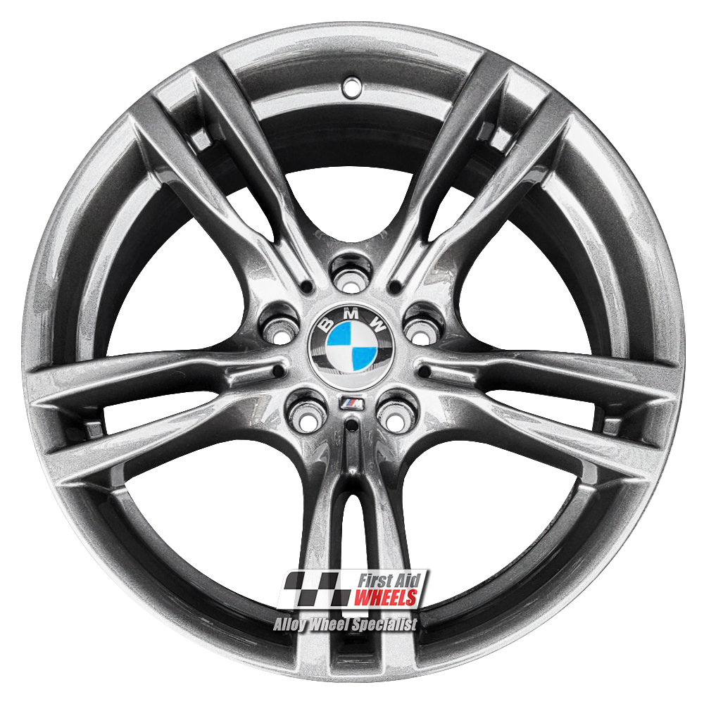 R421A EXCHANGE SERVICE - BMW 3 / 4 SERIES 4x18" GENUINE 400M ANTHRACITE GREY ALLOY WHEELS