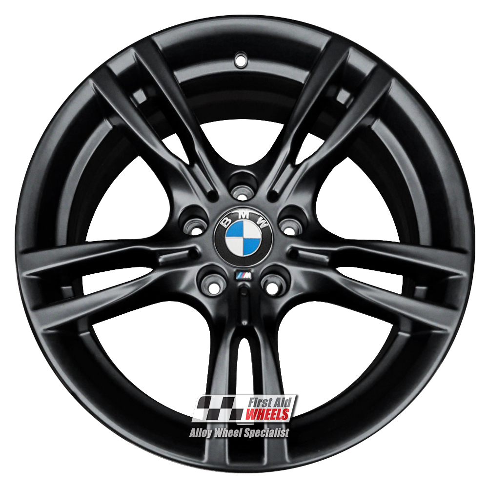 R421SB EXCHANGE SERVICE - BMW 3 / 4 SERIES 4x18" GENUINE 400M SATIN BLACK ALLOY WHEELS