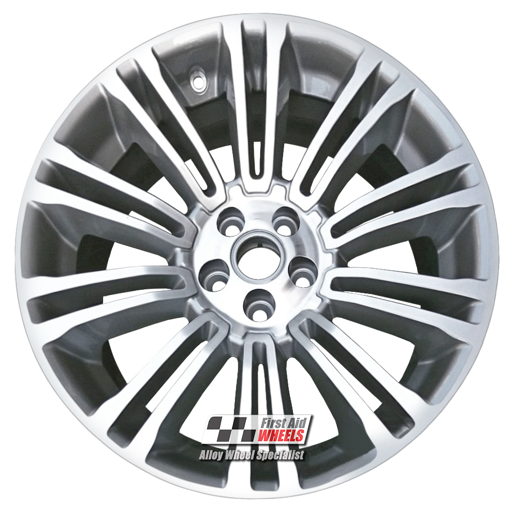 R445DCG EXCHANGE SERVICE - RANGE ROVER EVOQUE 4x19" GENUINE STYLE 5 GREY DIAMOND CUT ALLOY WHEELS