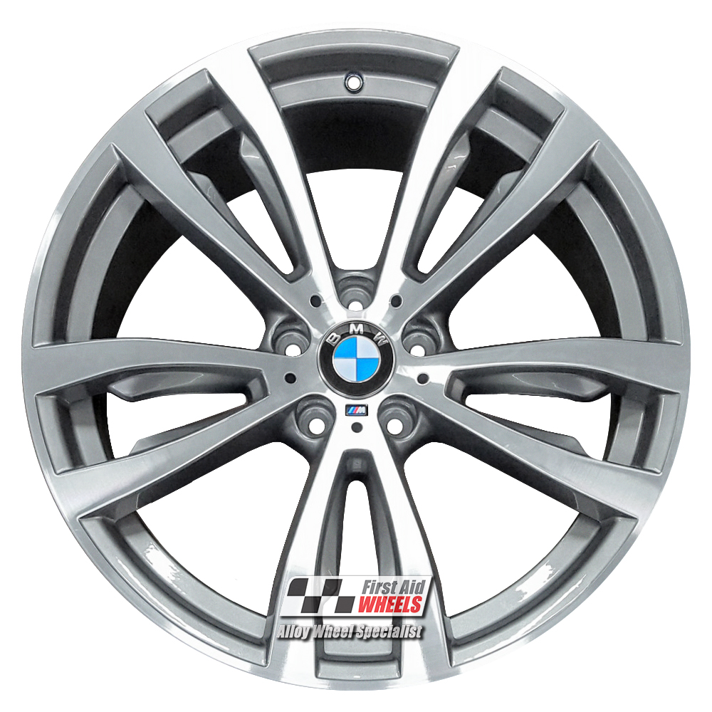 R448DFG EXCHANGE SERVICE - BMW X5 F15 X6 F16 4x20" GENUINE STYLE 469M FERRIC GREY DIAMOND CUT ALLOY WHEELS