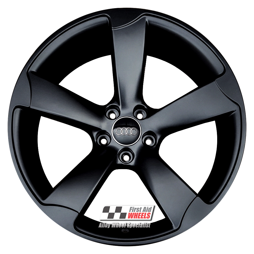 R449SB EXCHANGE SERVICE - AUDI A5 8T S5 4x19" GENUINE ROTOR SATIN BLACK ALLOY WHEELS