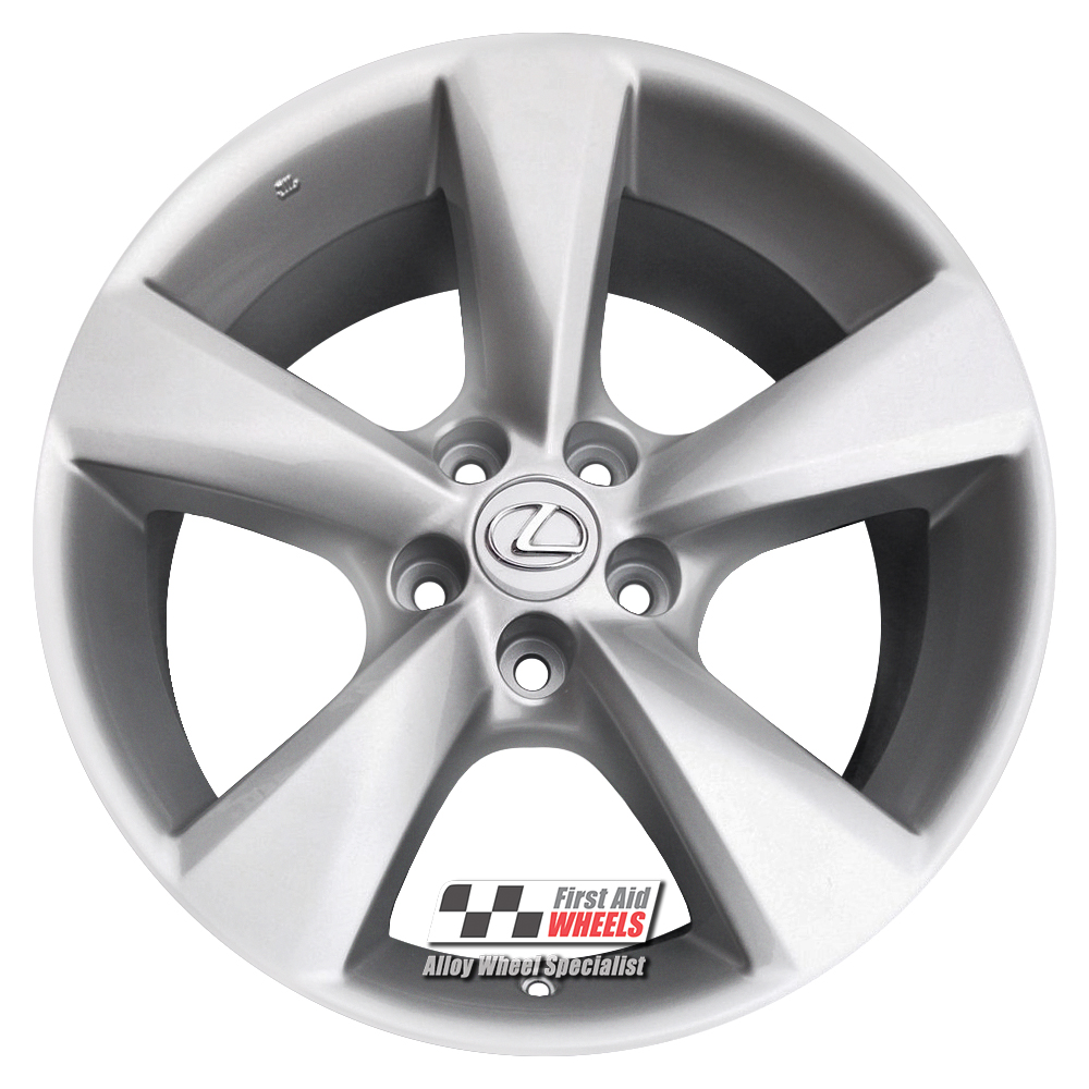 R451S EXCHANGE SERVICE - LEXUS RX350 RX450h 4x18" GENUINE 5 SPOKE SILVER ALLOY WHEELS