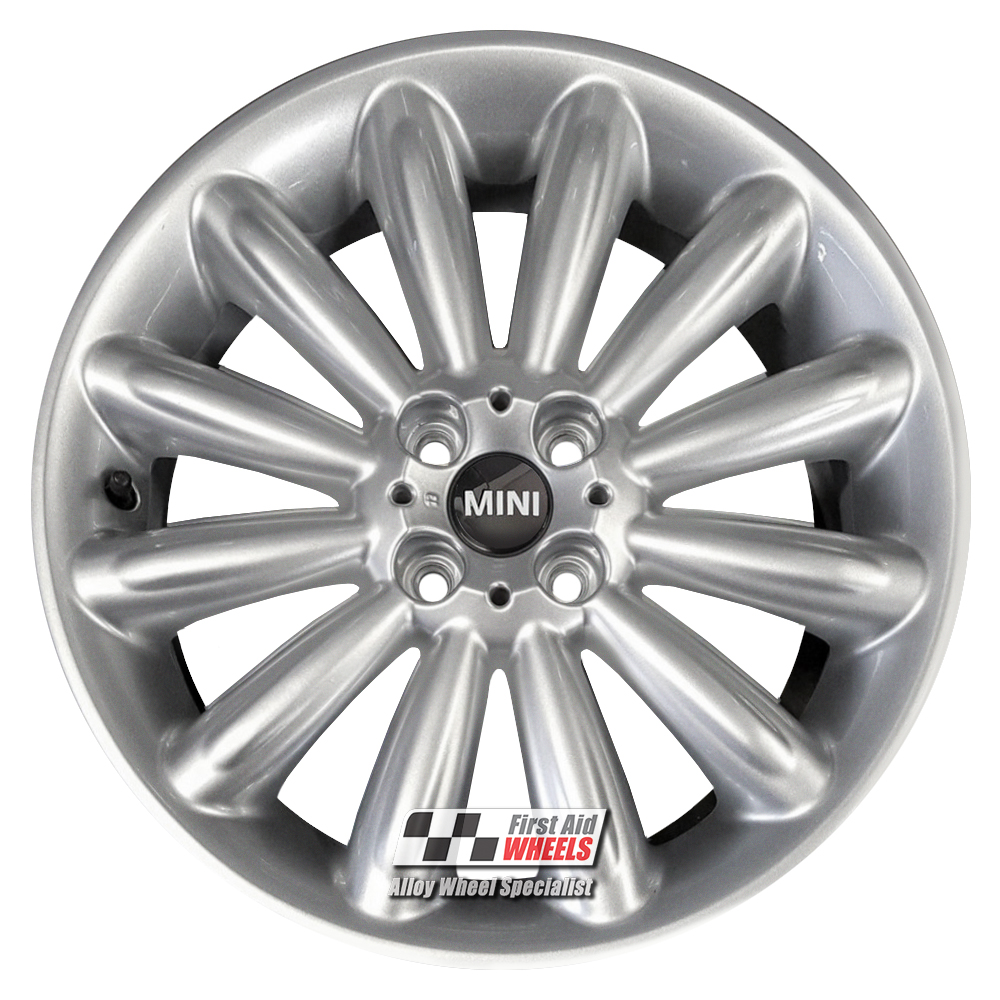 R483S EXCHANGE SERVICE - MINI COOPER S 4x17" GENUINE R116 SILVER ALLOY WHEELS