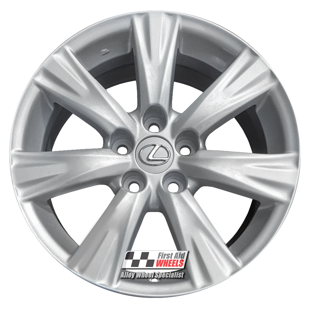 R487S EXCHANGE SERVICE - LEXUS GS 350 460 4x17" GENUINE 7 SPOKE SILVER ALLOY WHEELS