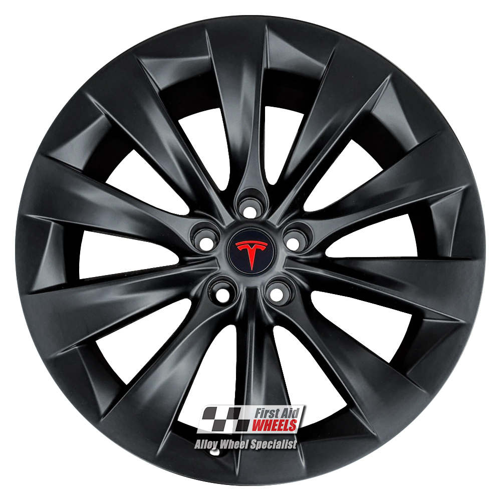 R510SB EXCHANGE SERVICE - TESLA MODEL X 4x20" GENUINE SLIPSTREAM SATIN BLACK ALLOY WHEELS