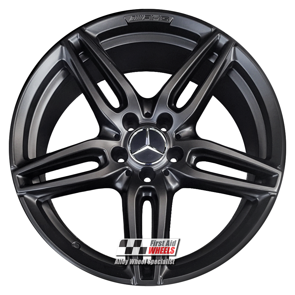 R512SB EXCHANGE SERVICE - MERCEDES E CLASS 4x19" GENUINE AMG SATIN BLACK ALLOY WHEELS