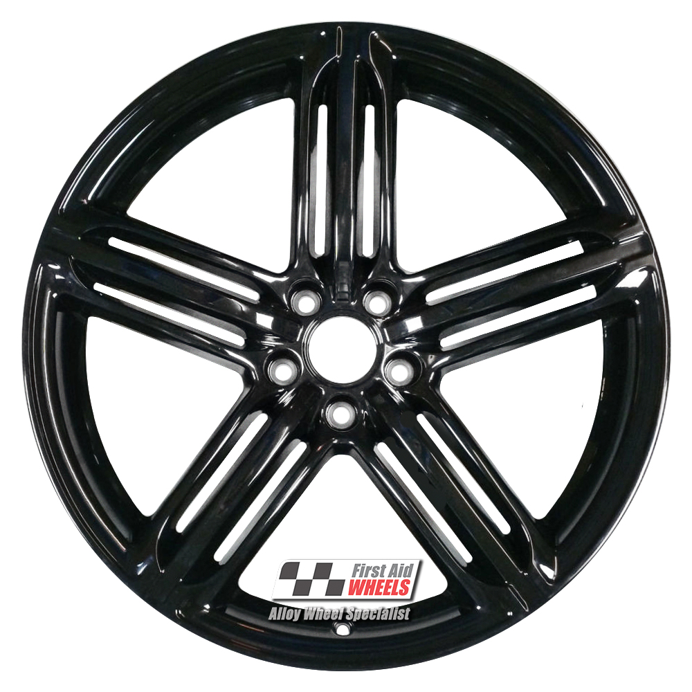 R531GB EXCHANGE SERVICE - AUDI Q5 8R 4x20" GENUINE SEGMENT SPOKE GLOSS BLACK ALLOY WHEELS