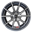 R535DCG EXCHANGE SERVICE - MERCEDES C CLASS S205 C63 4x18" GENUINE AMG GREY DIAMOND CUT ALLOY WHEELS