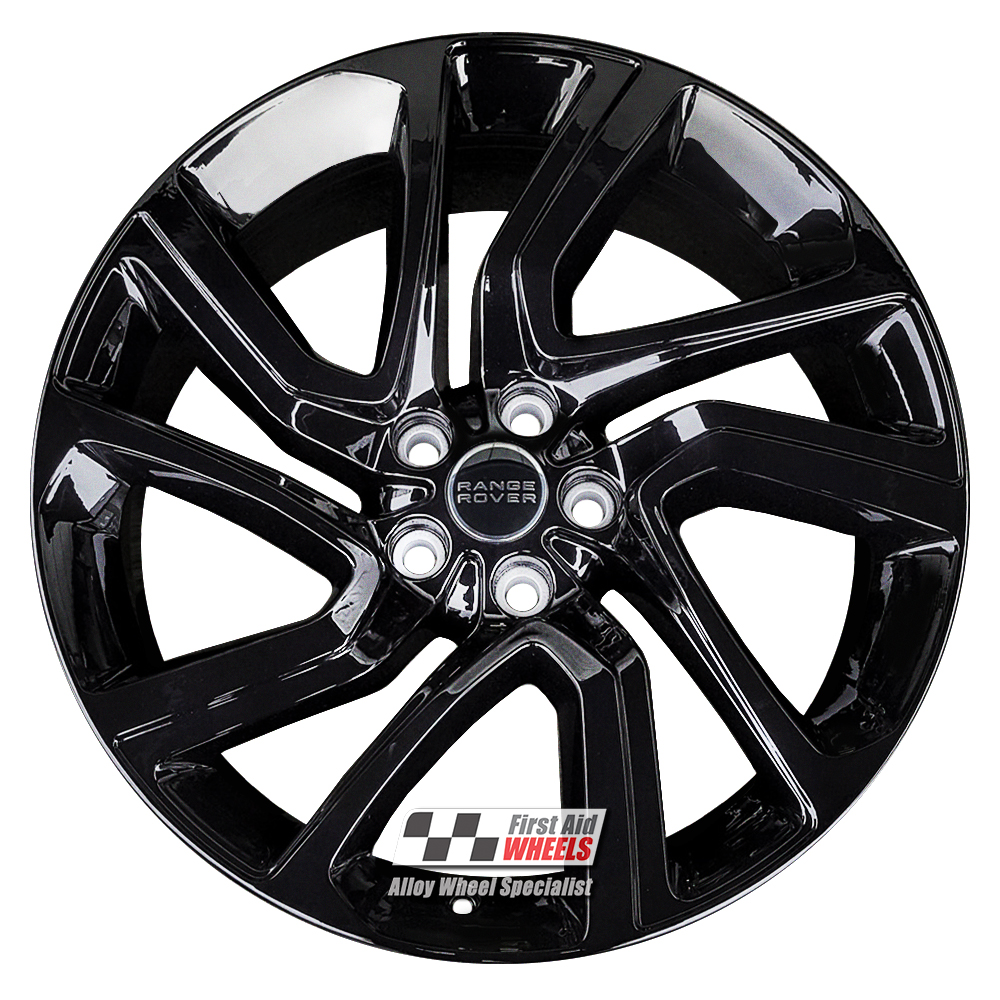 R538GB EXCHANGE SERVICE - RANGE ROVER SPORT HSE DYNAMIC 4x21" GENUINE 5085 GLOSS BLACK ALLOY WHEELS