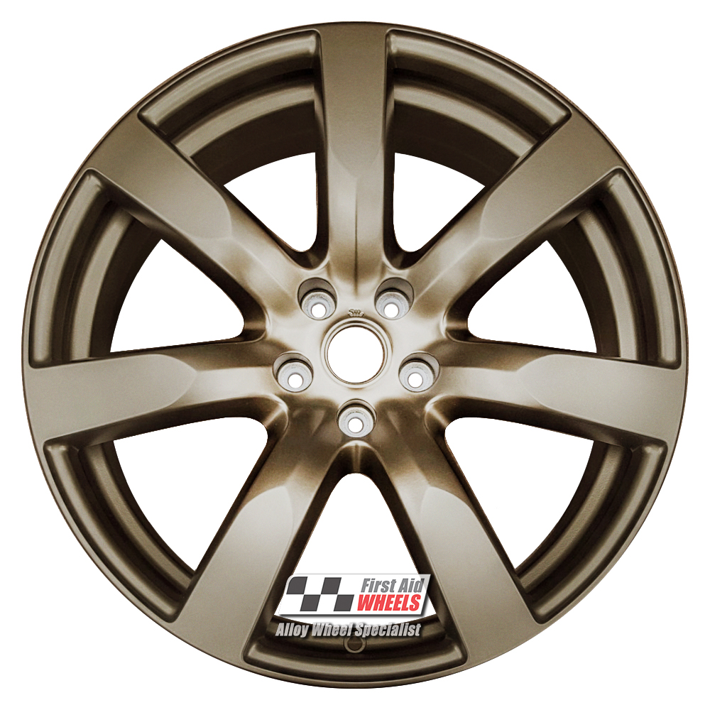 R565AB EXCHANGE SERVICE - NISSAN GTR R35 4x20" GENUINE RAYS 7 SPOKE ANODIC BRONZE ALLOY WHEELS