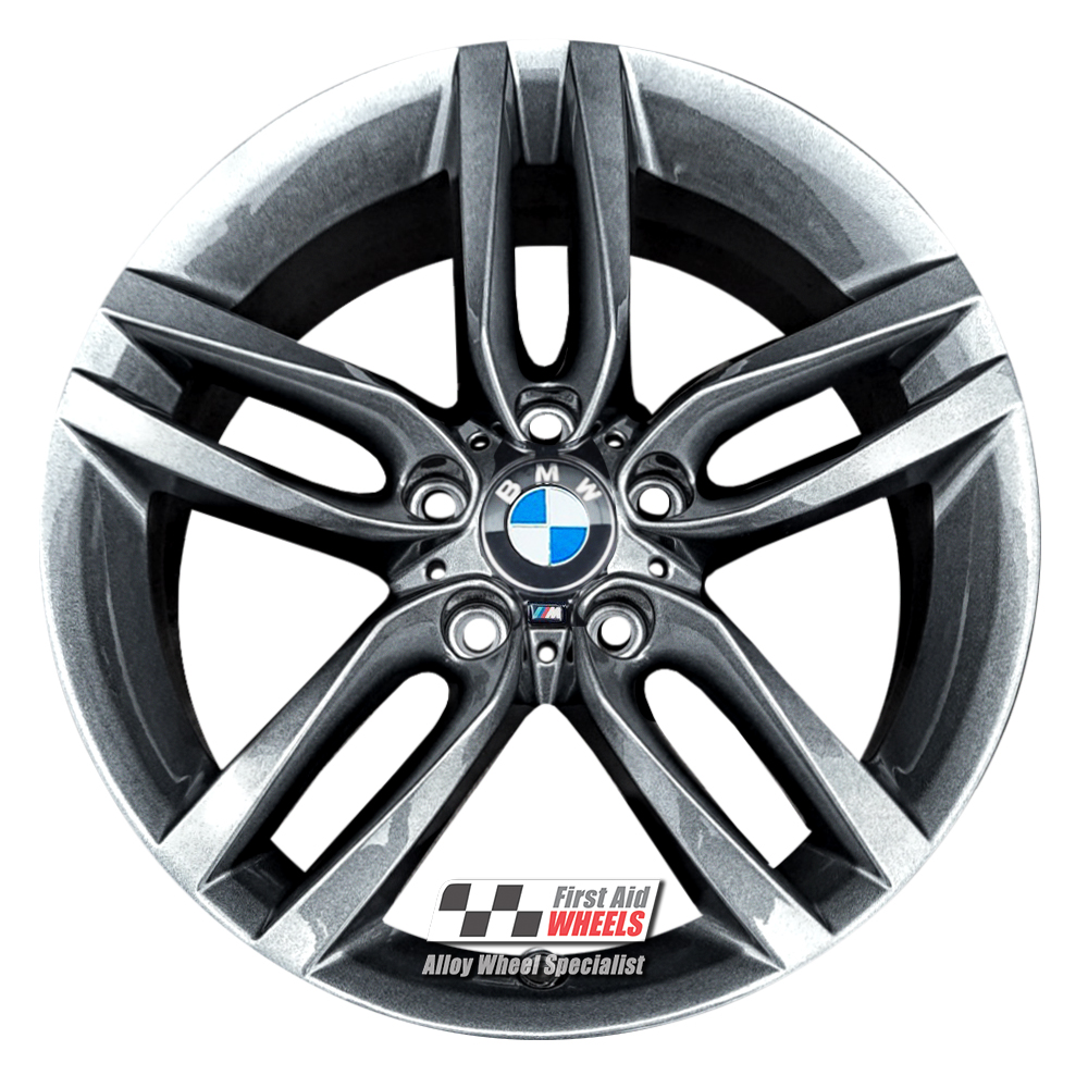 R579LS EXCHANGE SERVICE - BMW 1 2 SERIES 4x18" GENUINE STYLE 461M LOTUS SPARKLE ALLOY WHEELS