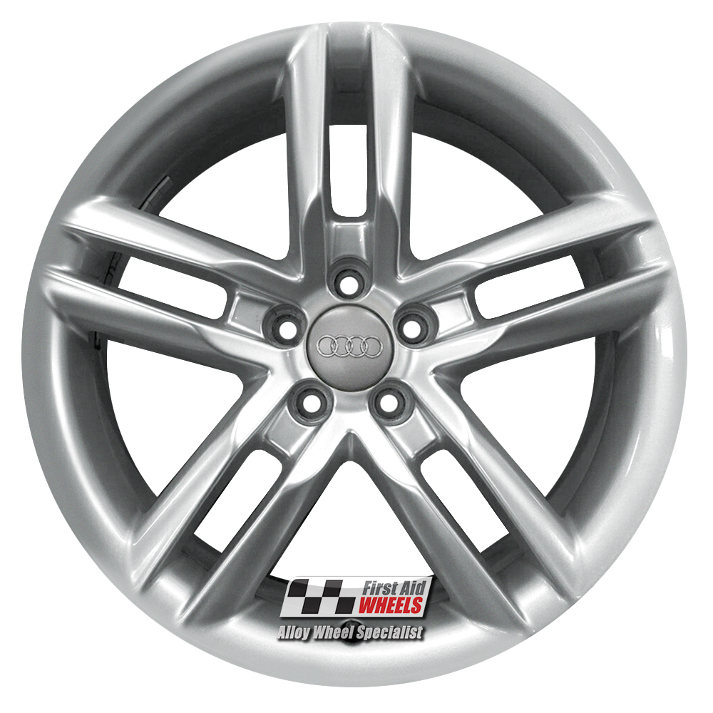 R580S EXCHANGE SERVICE - AUDI A1 4x17" GENUINE 5 TWIN SPOKE SILVER ALLOY WHEELS