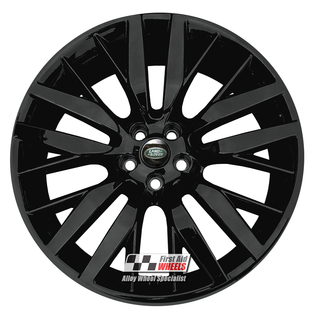 R599GB EXCHANGE SERVICE - RANGE ROVER SPORT SVR 4x22" GENUINE STYLE 108 BLACK ALLOY WHEELS