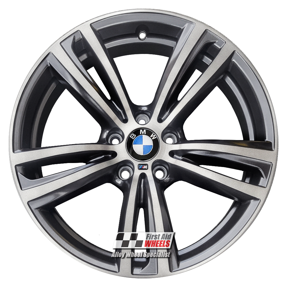 R345DOG EXCHANGE SERVICE - BMW 3 / 4 SERIES 4x19" GENUINE 442M DIAMOND ORBIT GREY ALLOY WHEELS