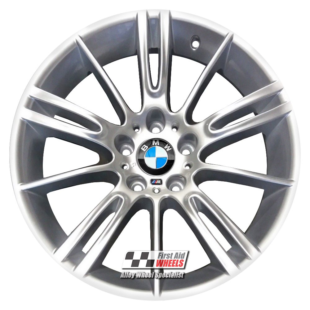 R103S EXCHANGE SERVICE - BMW 3 SERIES 4x18" GENUINE STYLE 193M MV3 SILVER ALLOY WHEELS