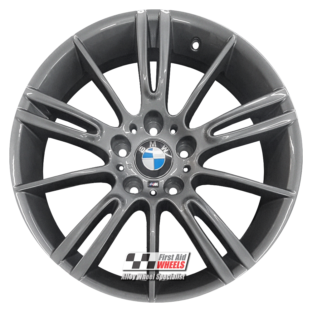 R103SG EXCHANGE SERVICE - BMW 3 SERIES 4x18" GENUINE STYLE 193M MV3 SPACE GREY ALLOY WHEELS