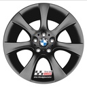 R106SB EXCHANGE SERVICE - BMW 5 SERIES E61 4x18" GENUINE STYLE 124 SATIN BLACK ALLOY WHEELS