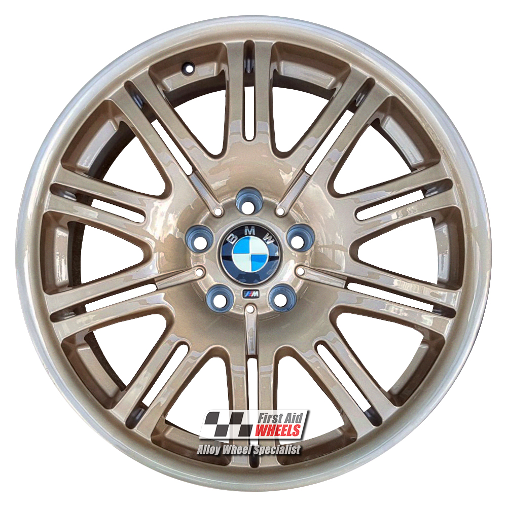 R109RG EXCHANGE SERVICE - BMW E46 M3 4x19" GENUINE STYLE 67M ROSE GOLD GREY ALLOY WHEELS