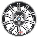 R109SC EXCHANGE SERVICE - BMW E46 M3 4x19" GENUINE STYLE 67M SHADOW CHROME GREY ALLOY WHEELS