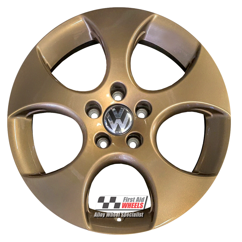 R115DG EXCHANGE SERVICE - VW GOLF MK5 GTI 4x17" GENUINE MONZA DENVER DARK GOLD ALLOY WHEELS - UNAVAILABLE REFURB ONLY