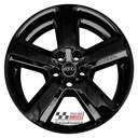 R119GB EXCHANGE SERVICE - AUDI A4 A6 4x18" GENUINE S-LINE 5 SPOKE GLOSS BLACK ALLOY WHEELS