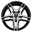 R121DCB EXCHANGE SERVICE - MERCEDES C CLASS 4x18" GENUINE AMG IV GLOSS BLACK DIAMOND CUT ALLOY WHEELS