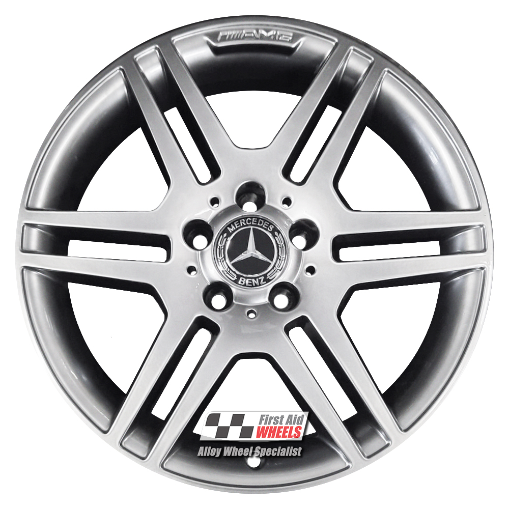 R139SC EXCHANGE SERVICE - MERCEDES C-CLASS W204 4x17" AMG SHADOW CHROME ALLOY WHEELS