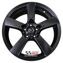 R142SB EXCHANGE SERVICE - MAZDA RX8 4x18" GENUINE 5 SPOKE SATIN BLACK ALLOY WHEELS