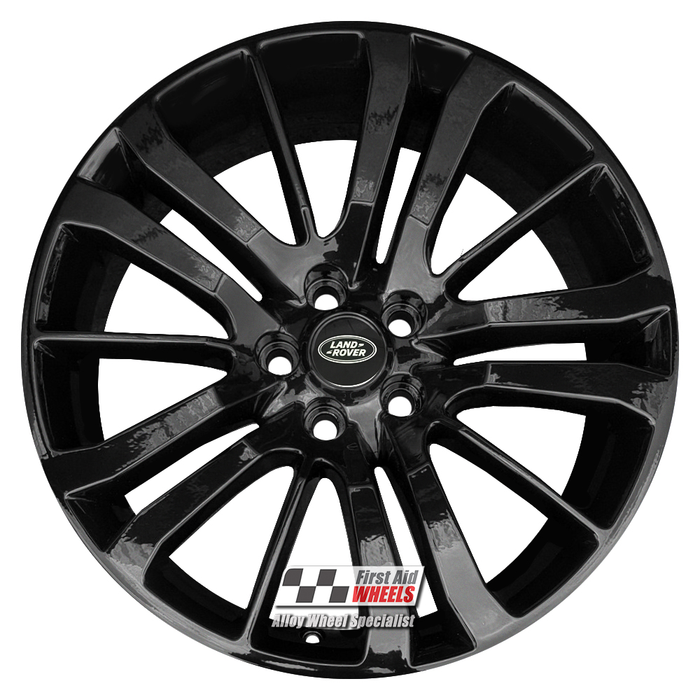 R146GB EXCHANGE SERVICE - RANGE ROVER SPORT HSE 4x20" GENUINE GLOSS BLACK ALLOY WHEELS