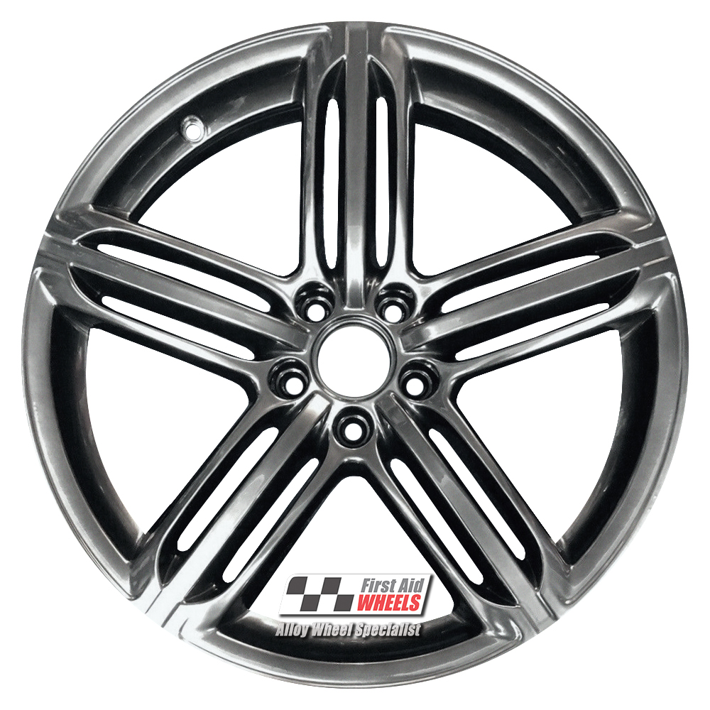 R172SC EXCHANGE SERVICE - AUDI A5 8T S5 4x19" GENUINE SEGMENT SPOKE SHADOW  CHROME ALLOY WHEELS