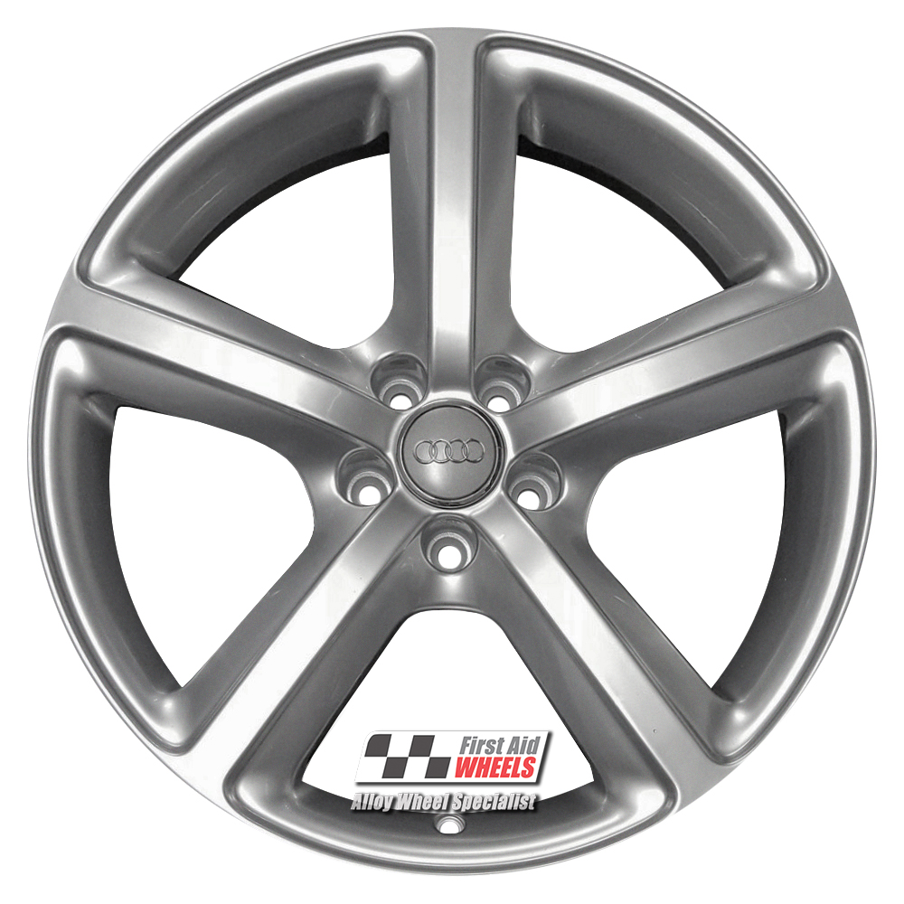 R173S EXCHANGE SERVICE - AUDI Q7 4x20" GENUINE 5 SPOKE SILVER ALLOY WHEELS