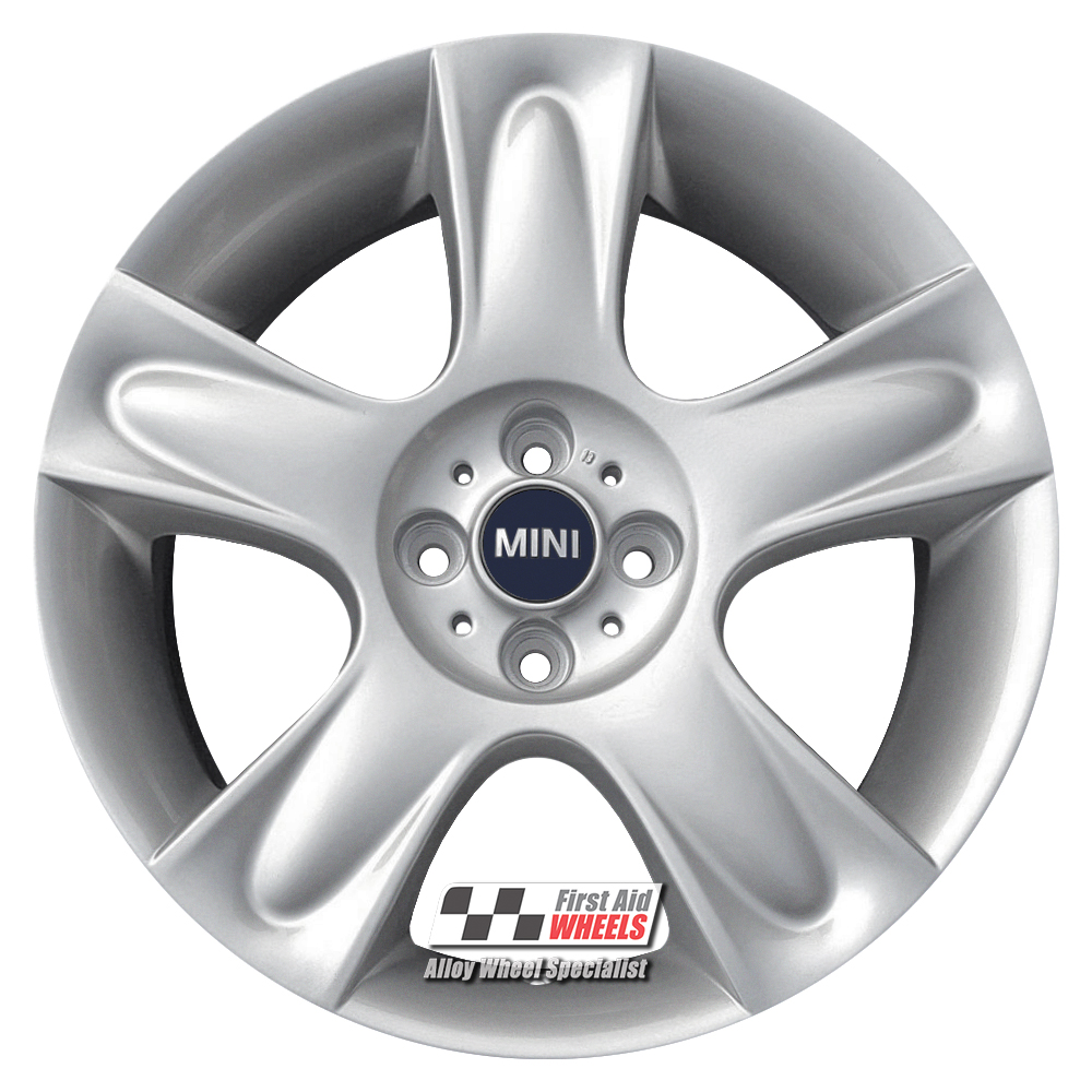 R211S EXCHANGE SERVICE - MINI COOPER S 4x17" GENUINE R91 BULLET SILVER ALLOY WHEELS