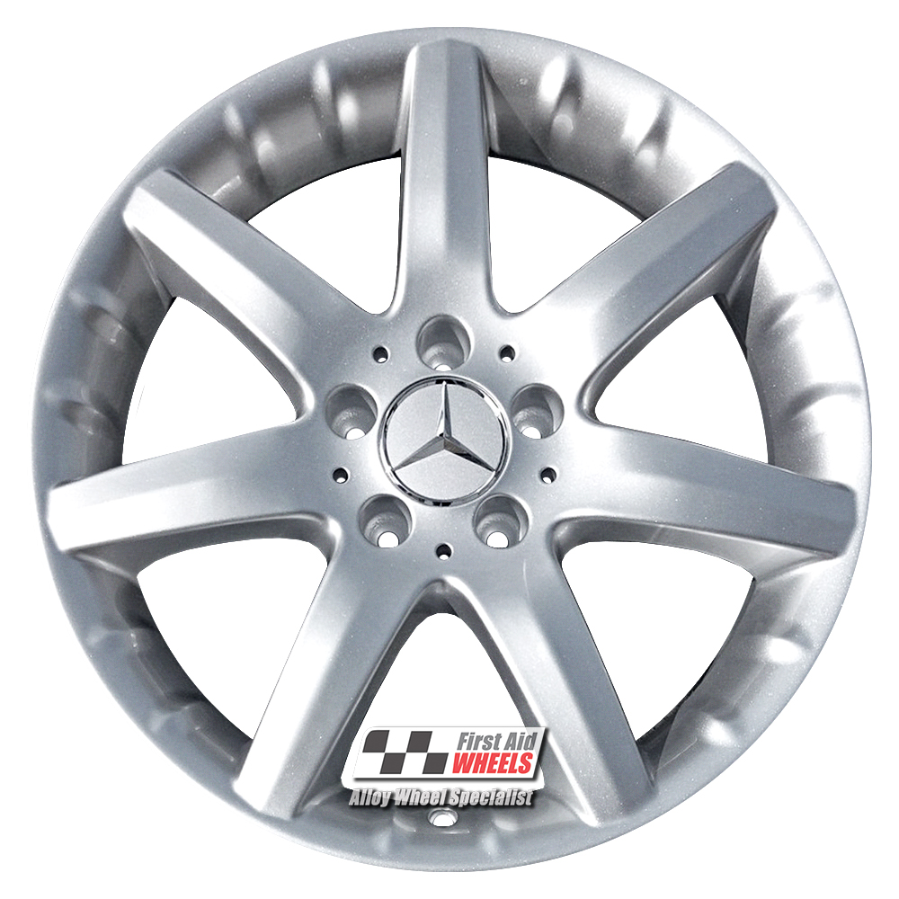 R218SS EXCHANGE SERVICE - MERCEDES C CLASS 4x17" ALSHAIN TITANIUM SILVER 7.5J ALLOY WHEELS