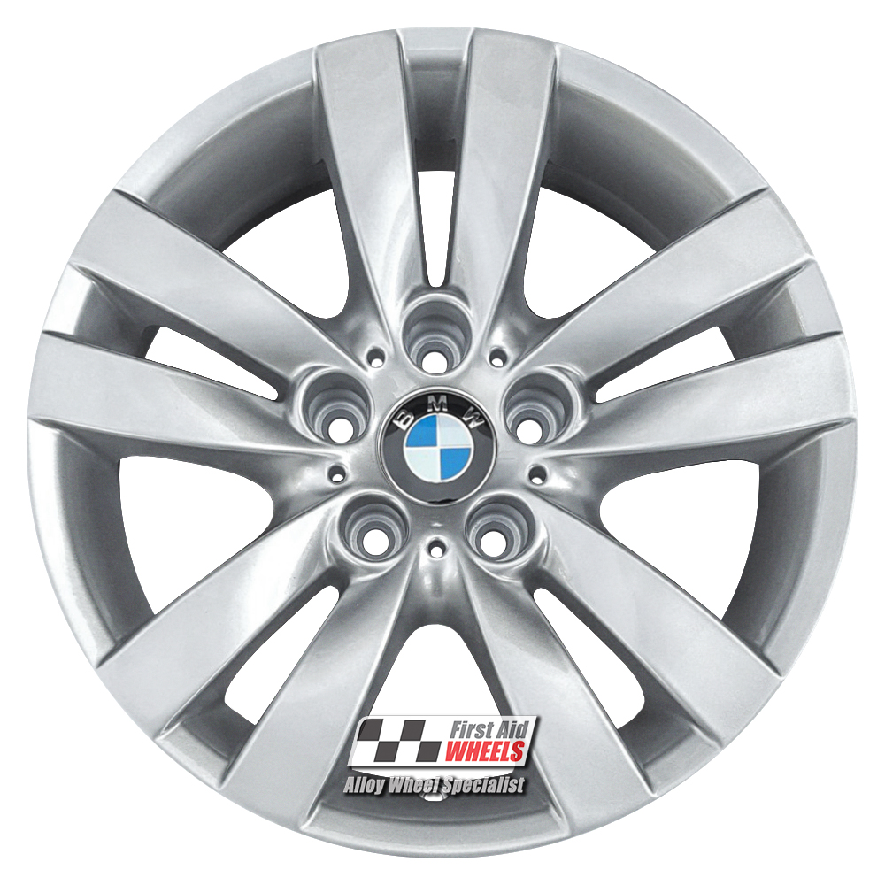 R230S EXCHANGE SERVICE - BMW 3 SERIES E90 4x17" GENUINE STYLE 161 SILVER ALLOY WHEELS