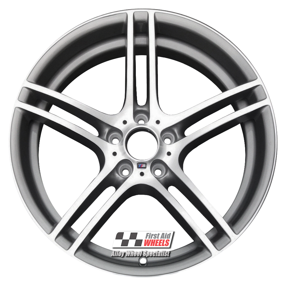 R236DCG EXCHANGE SERVICE - BMW 3 SERIES 4x19" GENUINE STYLE 313M GREY DIAMOND CUT ALLOY WHEELS