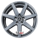 R244A EXCHANGE SERVICE - MERCEDES C CLASS 4x18" GENUINE AMG 7 SPOKE ANTHRACITE ALLOY WHEELS