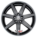 R244BMD EXCHANGE SERVICE - MERCEDES C CLASS 4x18" GENUINE AMG 7 SPOKE MATT BLACK DIAMOND RIM ALLOY WHEELS