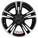 R245BGD EXCHANGE SERVICE - AUDI A3 8V 4x18" GENUINE 5 V SPOKE GLOSS BLACK DIAMOND RIM ALLOY WHEELS