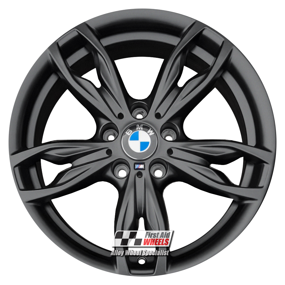 R267SB EXCHANGE SERVICE - BMW M135i M140i M235i 4x18" GENUINE 436M SATIN BLACK ALLOY WHEELS