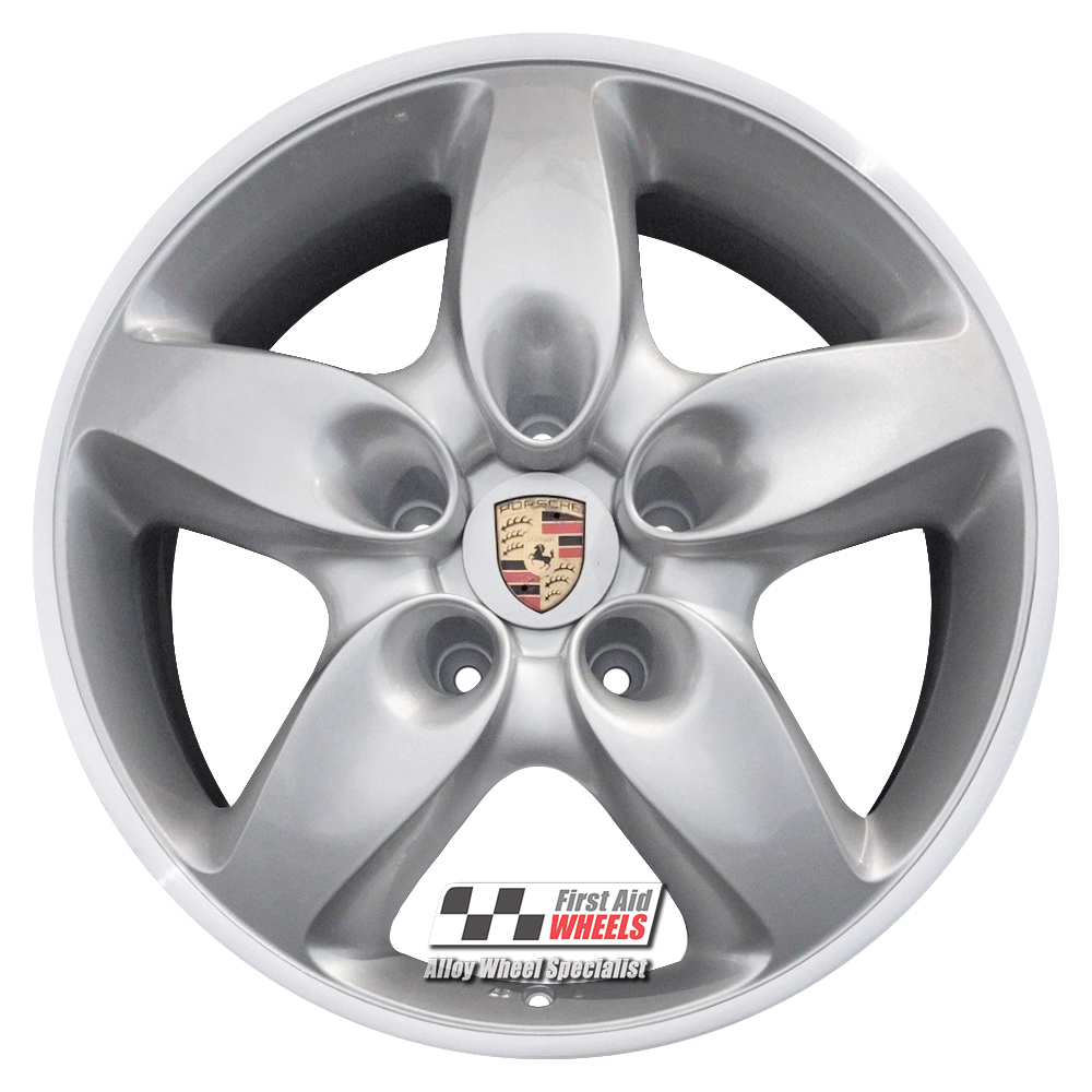 R276SD EXCHANGE SERVICE - PORSCHE CAYENNE TURBO 4x18" GENUINE SILVER DIAMOND RIM REFURBISHED ALLOY WHEELS