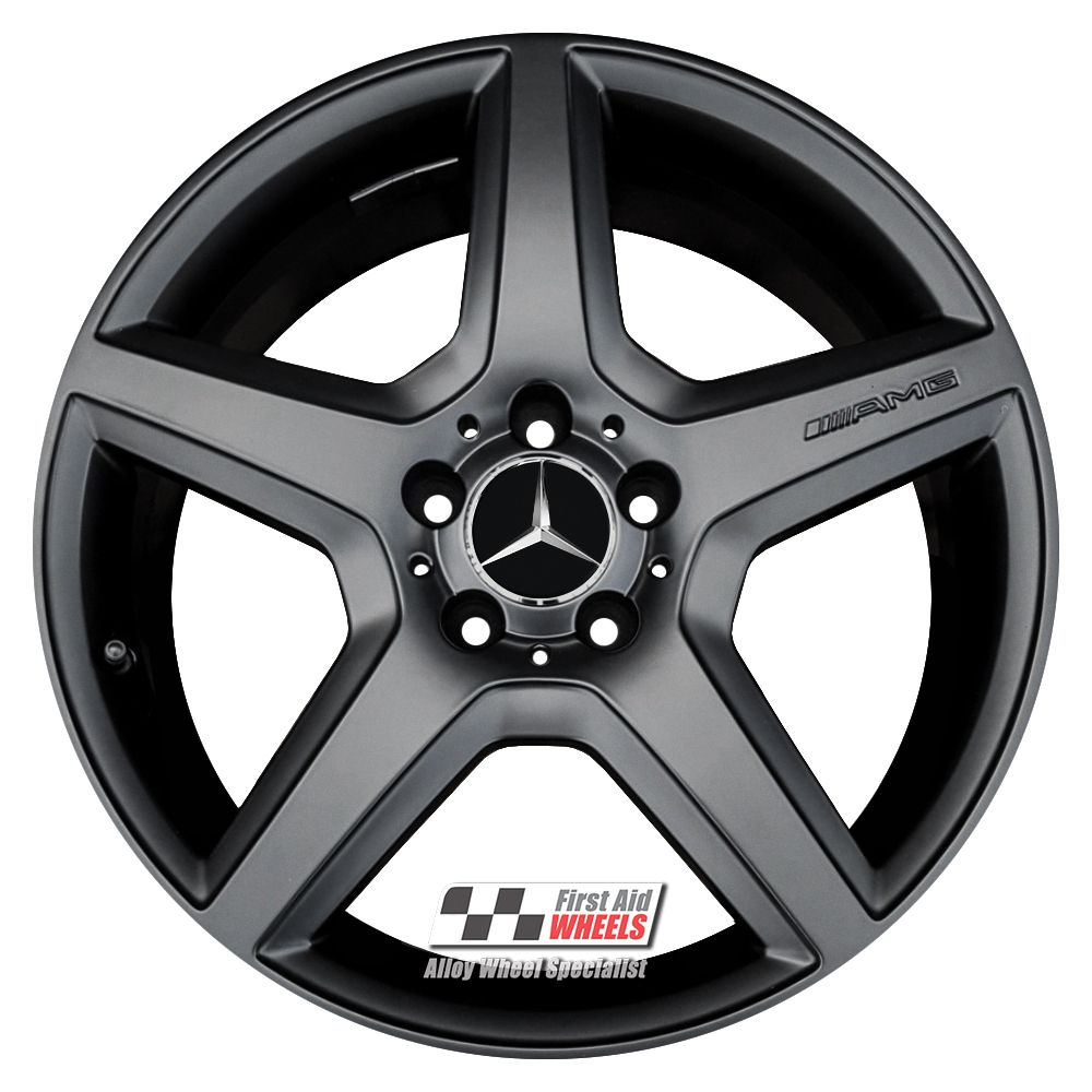 R277SB EXCHANGE SERVICE - MERCEDES A B CLASS 4x18" GENUINE AMG SATIN BLACK ALLOY WHEELS