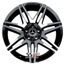 R287DCB EXCHANGE SERVICE - MERCEDES E CLASS A207 C207 4x19" GENUINE AMG GLOSS BLACK DIAMOND CUT ALLOY WHEELS