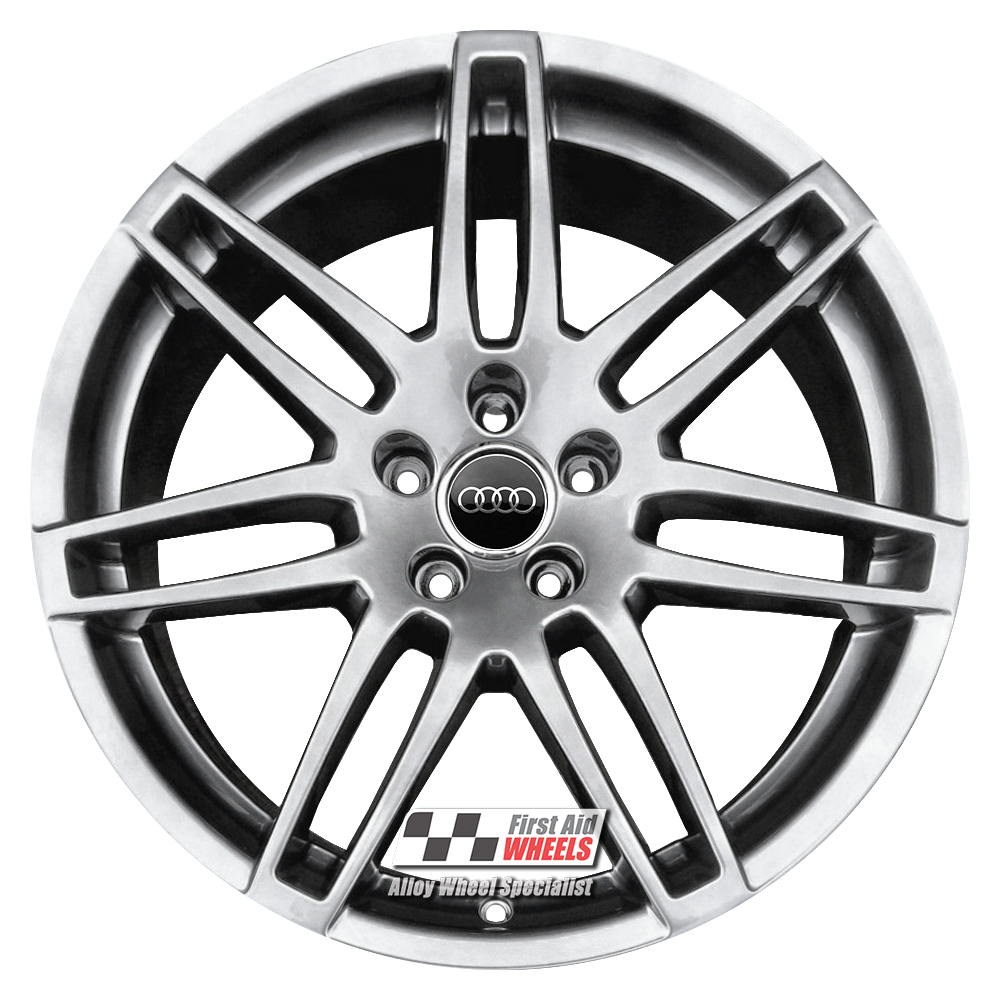 R328SC EXCHANGE SERVICE - AUDI A6 C6 4x19" GENUINE LE MANS SHADOW CHROME ALLOY WHEELS