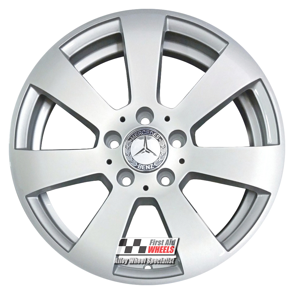 R334S EXCHANGE SERVICE - MERCEDES C CLASS 4x16" GENUINE SILVER ALLOY WHEELS