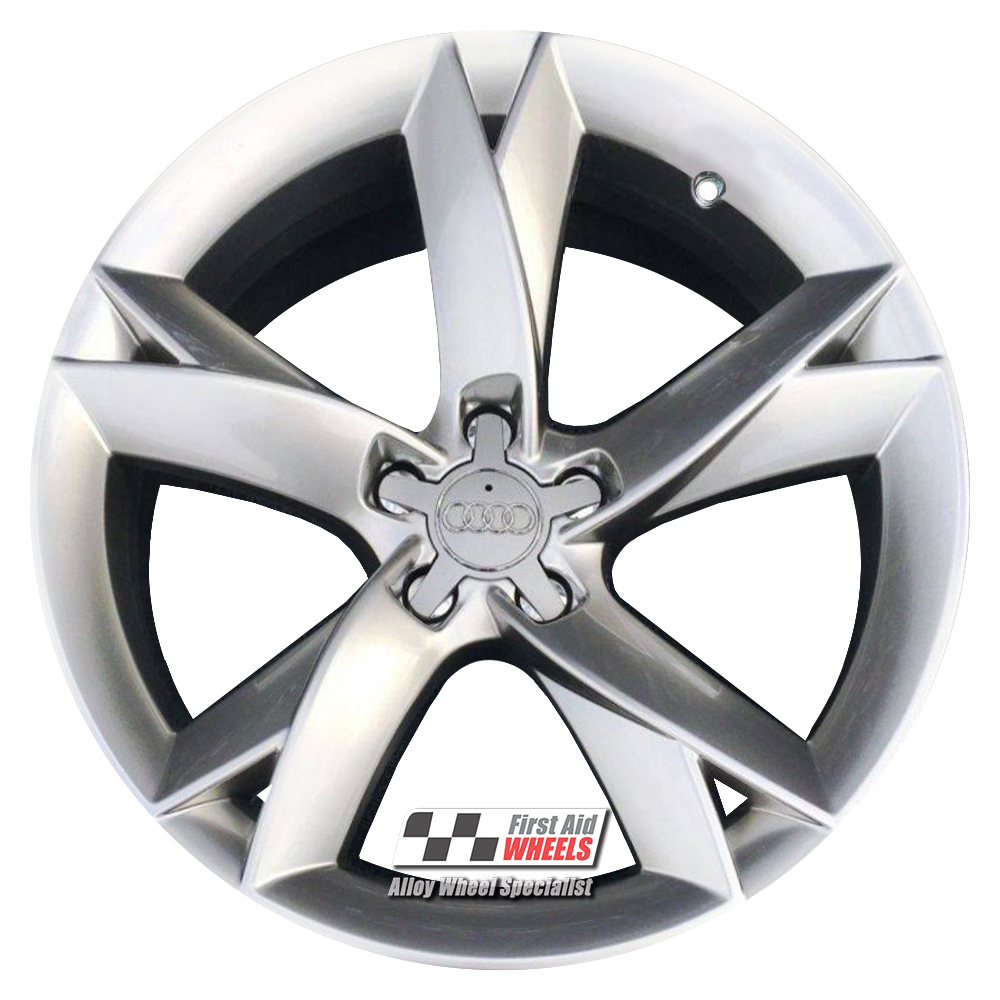 R335S EXCHANGE SERVICE - AUDI A5 8T 4x19" GENUINE Y SPOKE SILVER ALLOY WHEELS