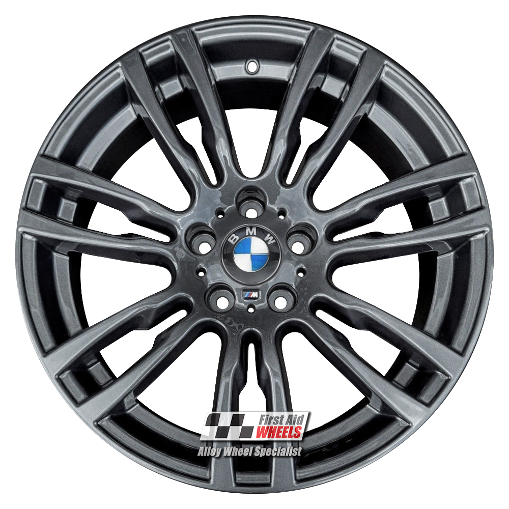 R354CG EXCHANGE SERVICE - BMW 3/4 SERIES 4x19" GENUINE STYLE 403M COARSE GRAPHITE ALLOY WHEELS