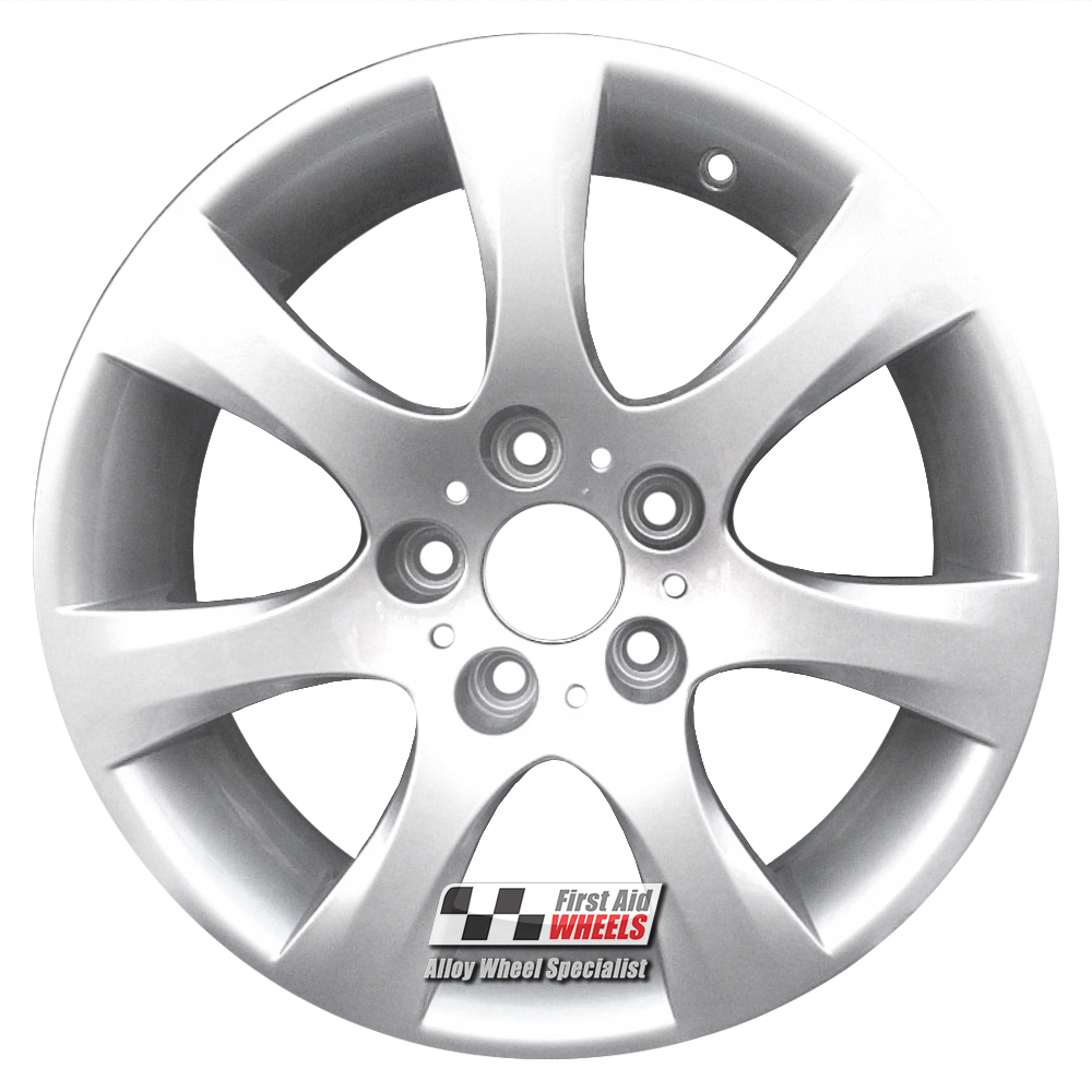 R364S EXCHANGE SERVICE - BMW 3 SERIES E90 E91 4x17" GENUINE STYLE 185 SILVER ALLOY WHEELS