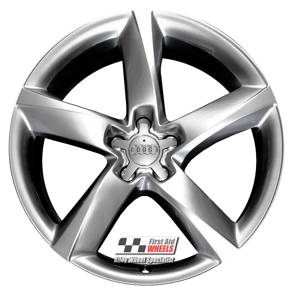 R372SC EXCHANGE SERVICE - AUDI A8 4H 4x19" GENUINE TWIST SHADOW CHROME ALLOY WHEELS